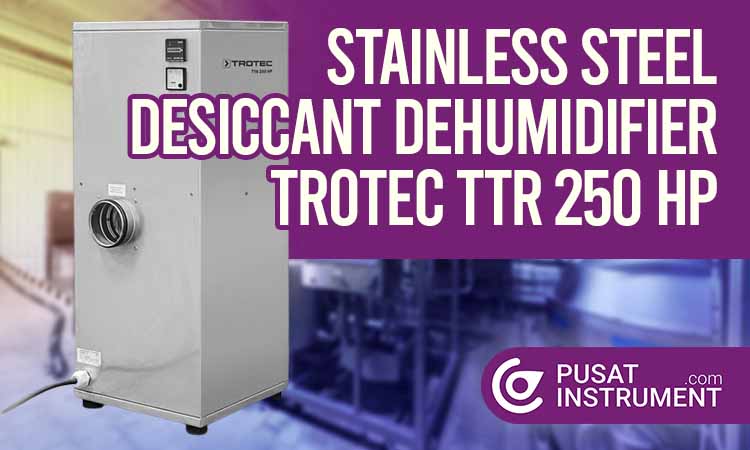 stainless steel desiccant dehumidifier trotec ttr 250 hp
